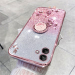 KADEM For Samsung Galaxy F14 5G / M14 5G TPU Case Glitter Cellphone Kickstand Cover