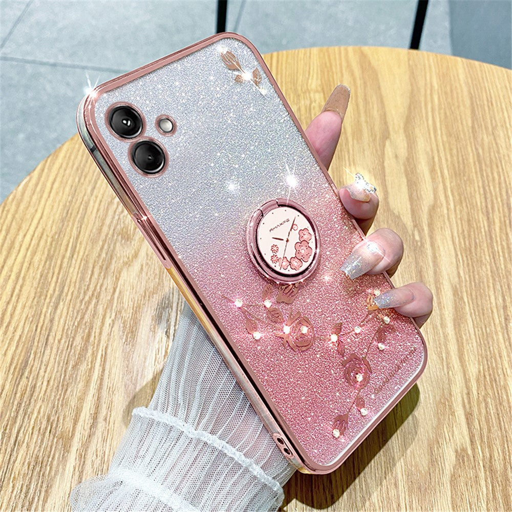 KADEM For Samsung Galaxy F14 5G / M14 5G TPU Case Glitter Cellphone Kickstand Cover