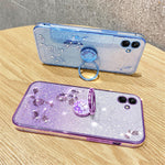 KADEM For Samsung Galaxy F14 5G / M14 5G TPU Case Glitter Cellphone Kickstand Cover