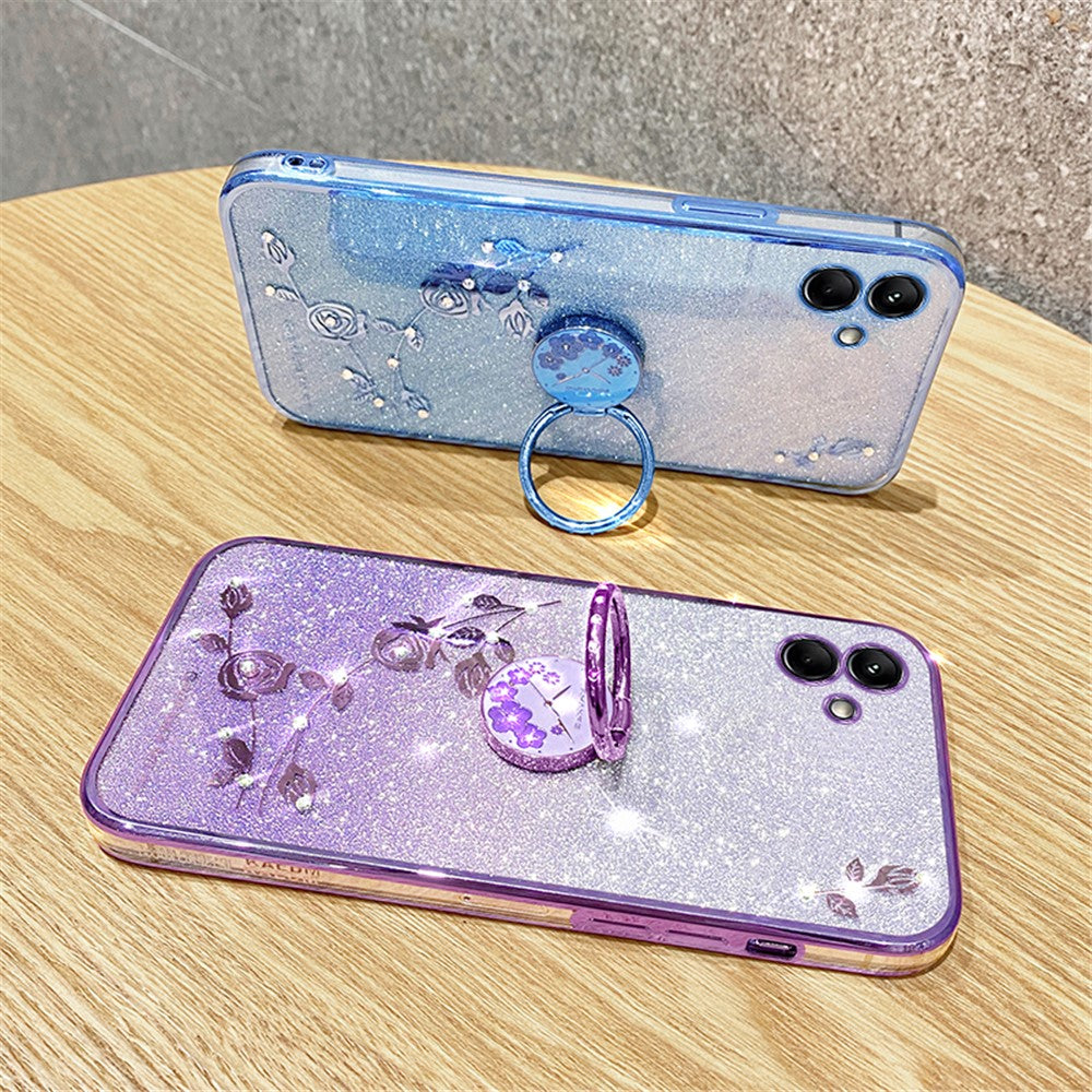 KADEM For Samsung Galaxy F14 5G / M14 5G TPU Case Glitter Cellphone Kickstand Cover