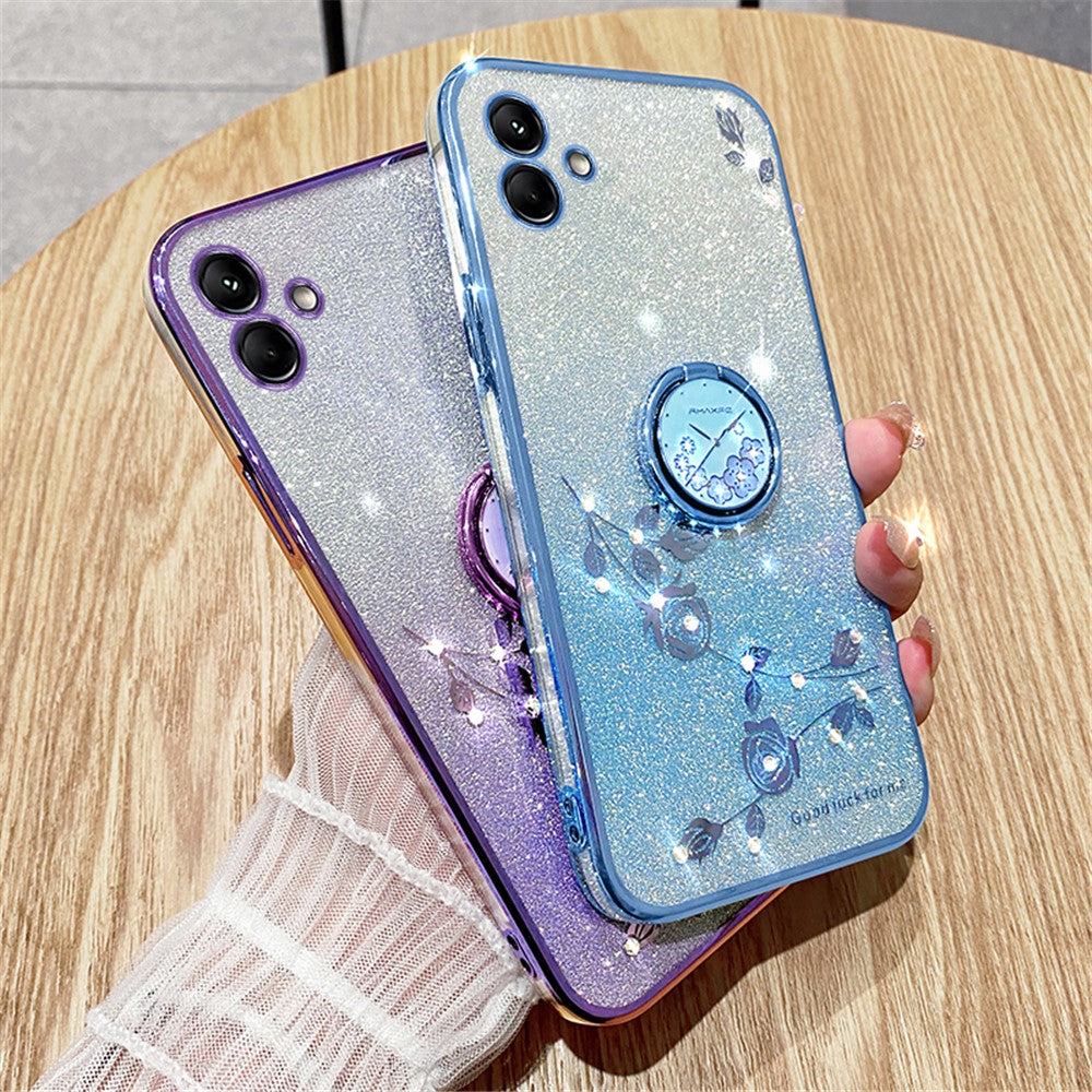 KADEM For Samsung Galaxy F14 5G / M14 5G TPU Case Glitter Cellphone Kickstand Cover