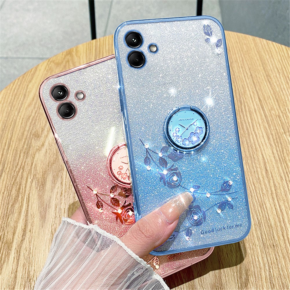 KADEM For Samsung Galaxy F14 5G / M14 5G TPU Case Glitter Cellphone Kickstand Cover