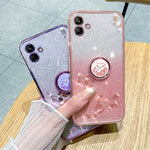 KADEM For Samsung Galaxy F14 5G / M14 5G TPU Case Glitter Cellphone Kickstand Cover