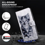 Til Samsung Galaxy A15 4G cover læderpung 3D mønsterprint telefoncover