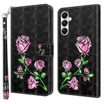 Til Samsung Galaxy A15 4G cover læderpung 3D mønsterprint telefoncover