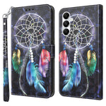 Til Samsung Galaxy A15 4G cover læderpung 3D mønsterprint telefoncover