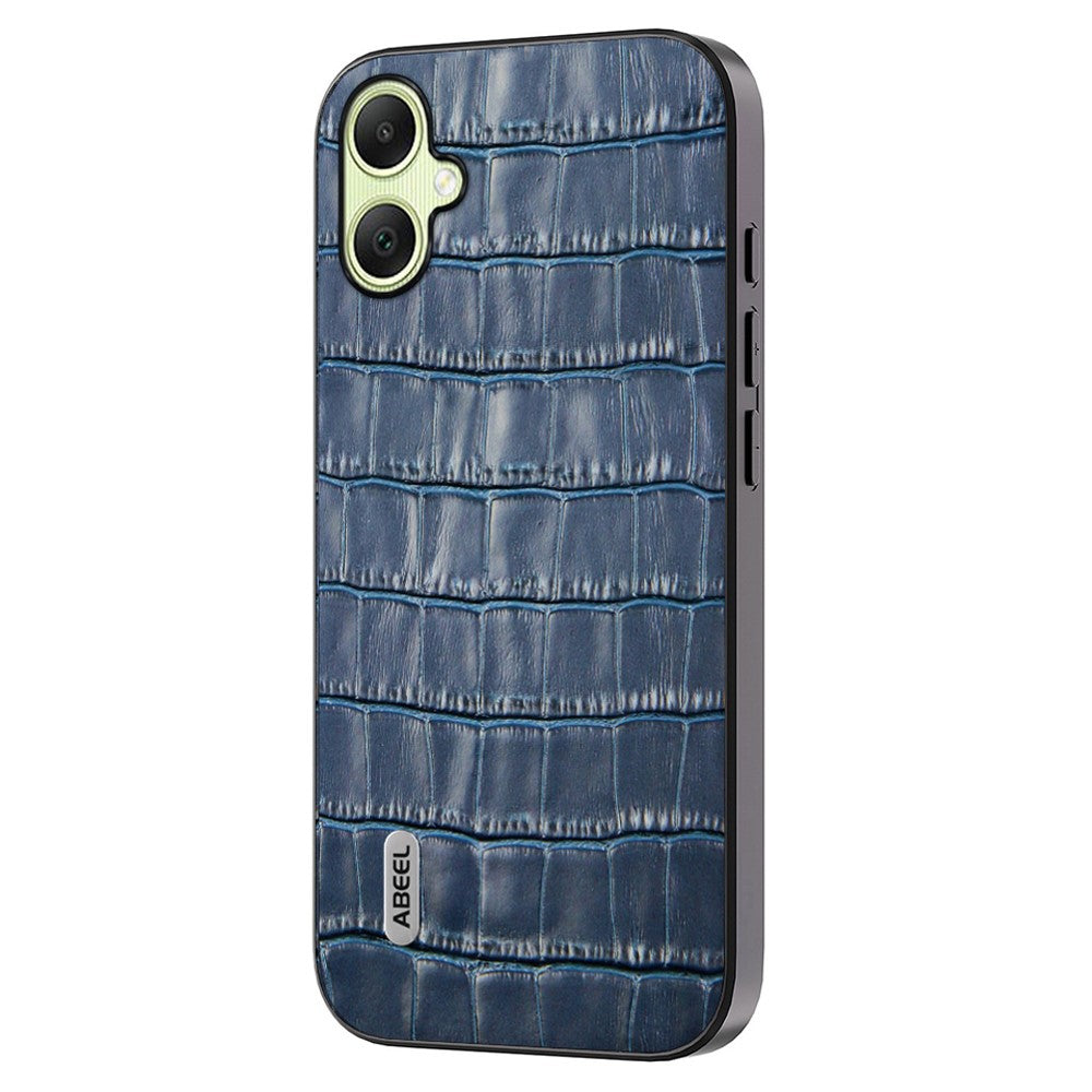 ABEEL For Samsung Galaxy A05 4G Case Genuine Cow Leather Coated Back Phone Cover