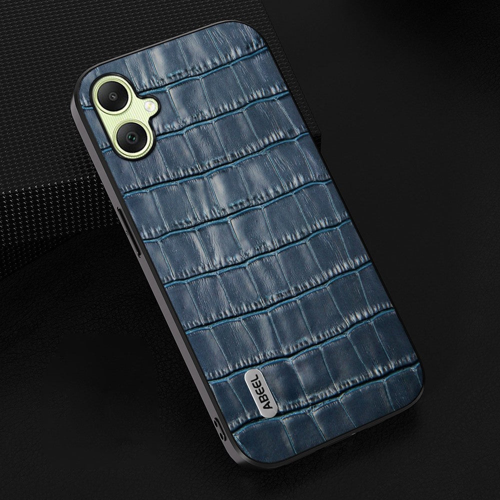 ABEEL For Samsung Galaxy A05 4G Case Genuine Cow Leather Coated Back Phone Cover