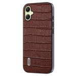 ABEEL For Samsung Galaxy A05 4G Case Genuine Cow Leather Coated Back Phone Cover