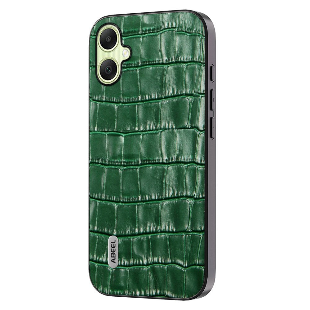 ABEEL For Samsung Galaxy A05 4G Case Genuine Cow Leather Coated Back Phone Cover
