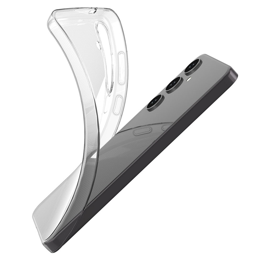 Samsung Galaxy S24+ Vattenstämpelfritt TPU-skal Transparent Glansigt mobilfodral