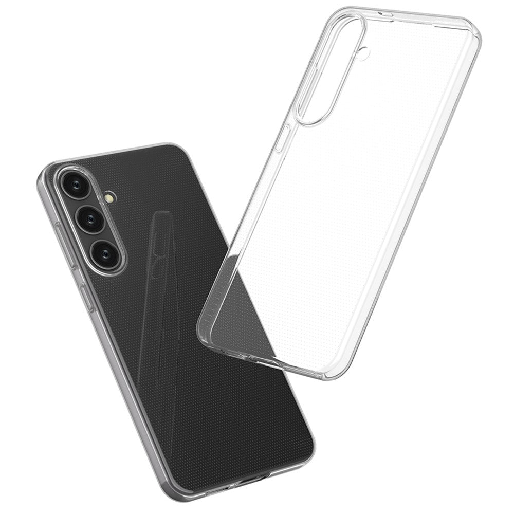 Samsung Galaxy S24+ Vattenstämpelfritt TPU-skal Transparent Glansigt mobilfodral