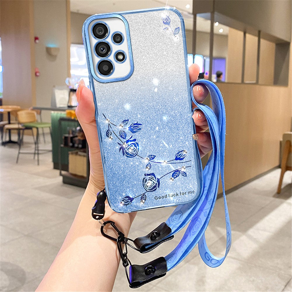 KADEM For Samsung Galaxy A72 4G / 5G Case Shockproof TPU Phone Shell with Strap