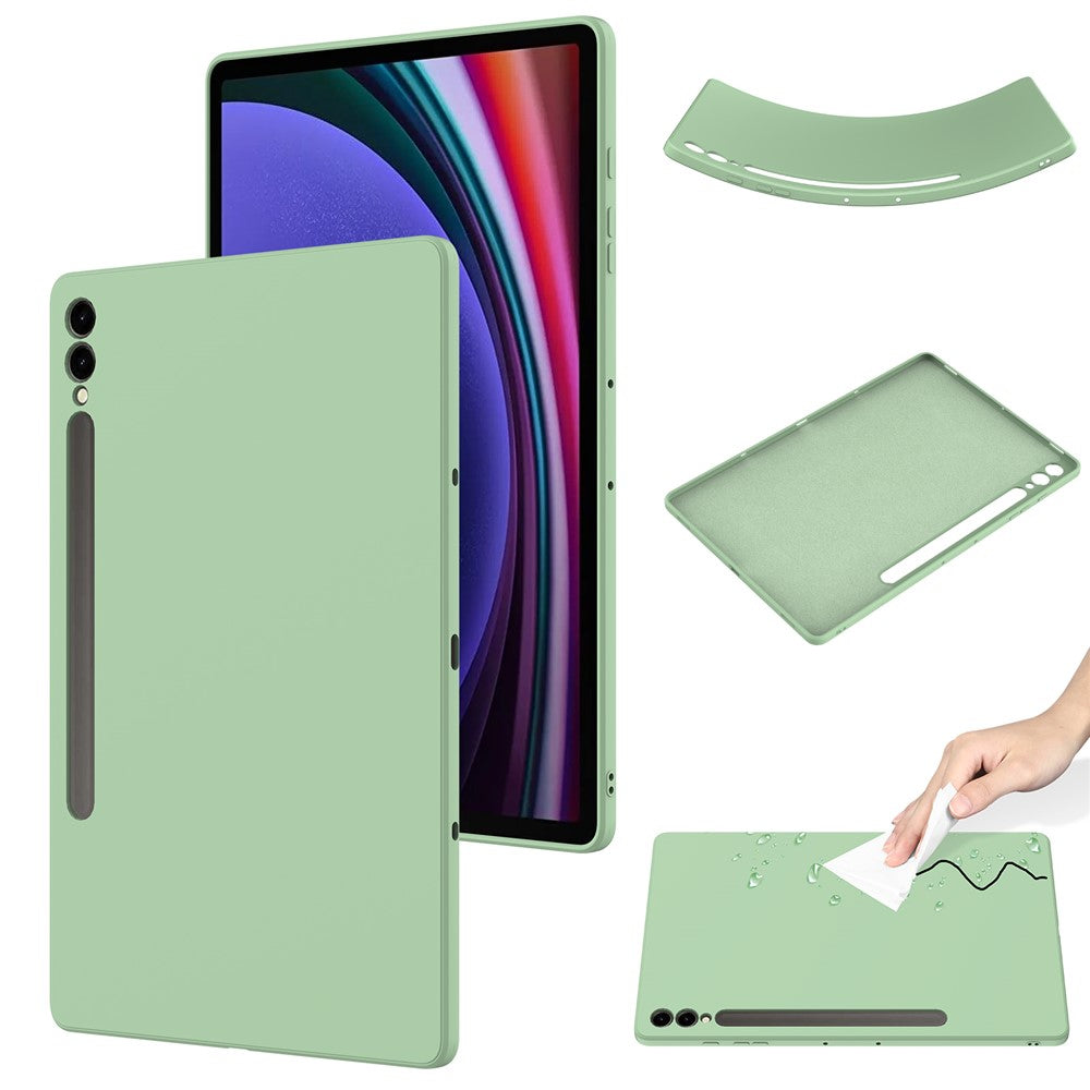 Til Samsung Galaxy Tab S9+ cover – ridsefast flydende silikonecover