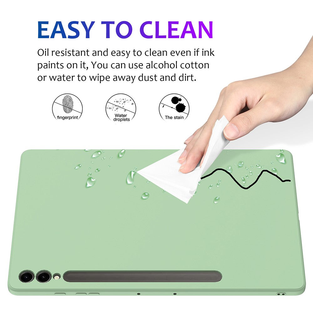Til Samsung Galaxy Tab S9+ cover – ridsefast flydende silikonecover