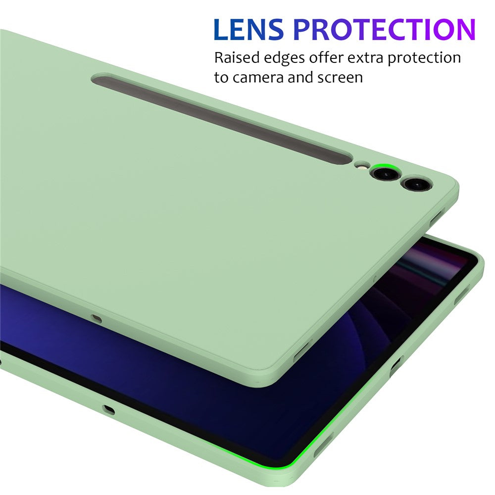 Til Samsung Galaxy Tab S9+ cover – ridsefast flydende silikonecover