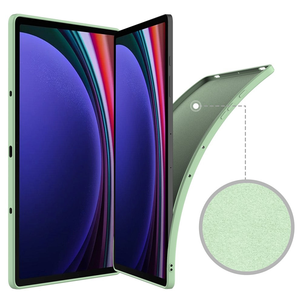 Til Samsung Galaxy Tab S9+ cover – ridsefast flydende silikonecover