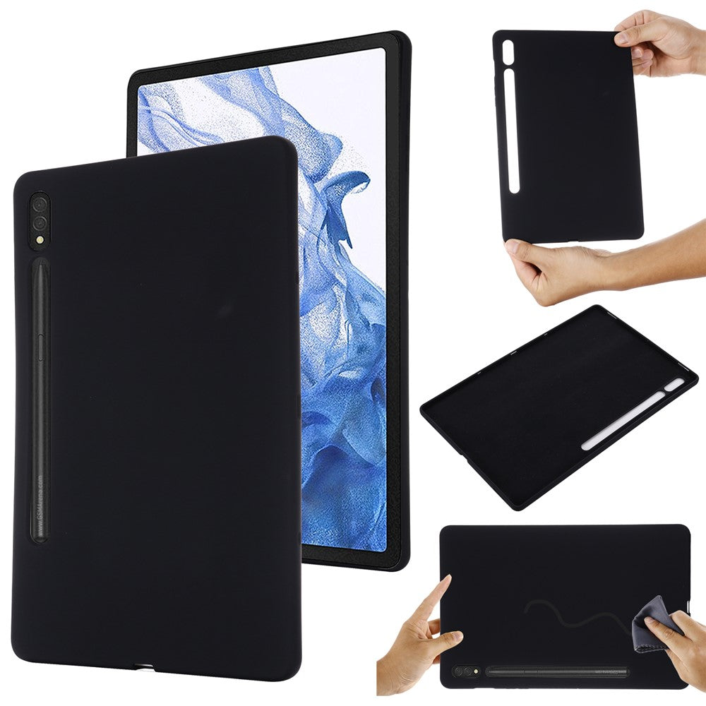 Til Samsung Galaxy Tab S9 Ultra Flydende Silikone Cover Mikrofiberforing Tablet Cover