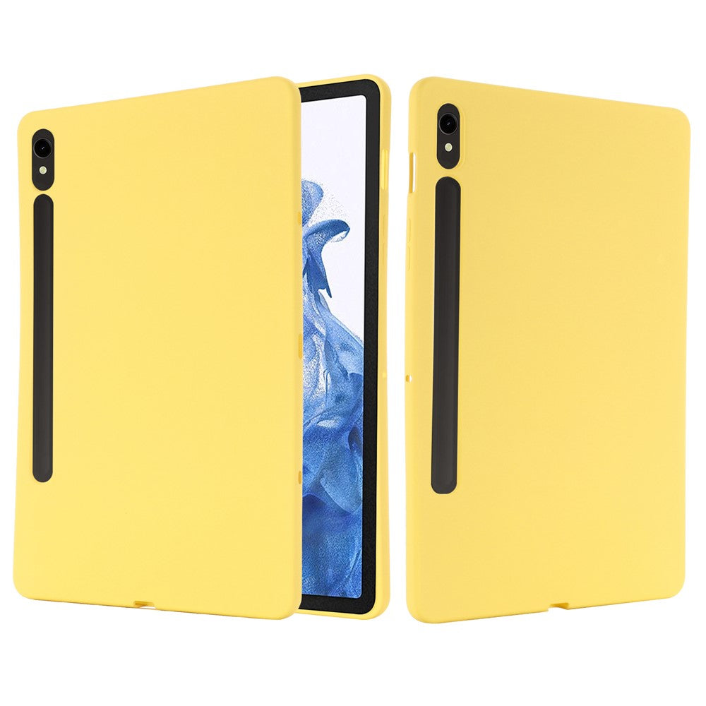Til Samsung Galaxy Tab S10 Lite / S10 FE / S9 FE / S9 Cover Flydende Silikone Cover med Mikrofiberfor