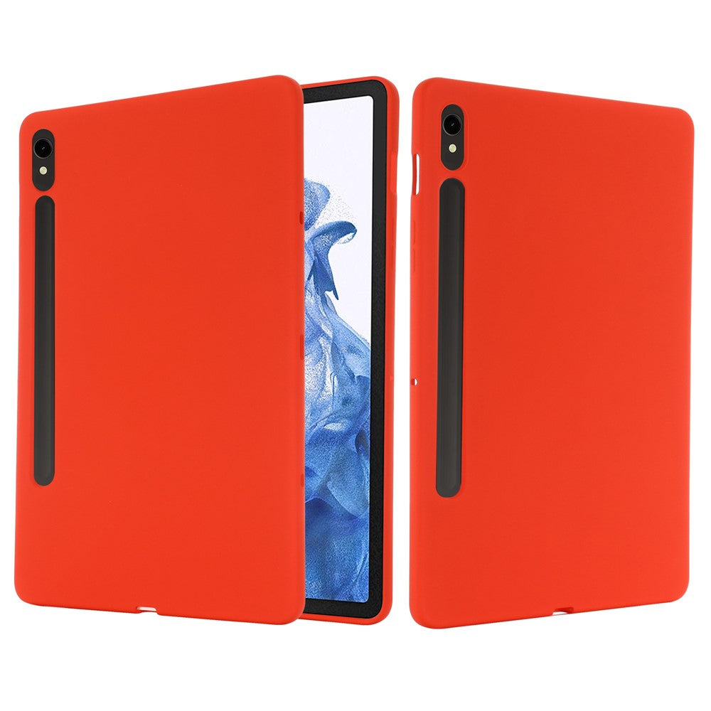 Til Samsung Galaxy Tab S10 Lite / S10 FE / S9 FE / S9 Cover Flydende Silikone Cover med Mikrofiberfor