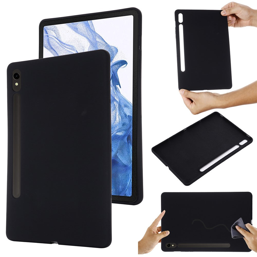 Til Samsung Galaxy Tab S10 Lite / S10 FE / S9 FE / S9 Cover Flydende Silikone Cover med Mikrofiberfor