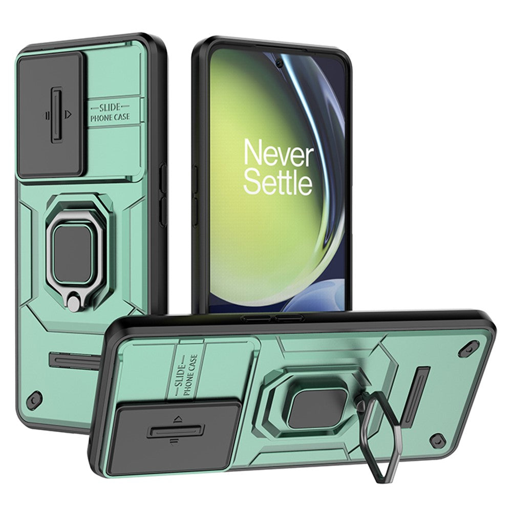 For OnePlus Nord CE 3 Lite 5G / N30 5G Cover Slide Lens Lid PC+TPU Kickstand Telefoncover