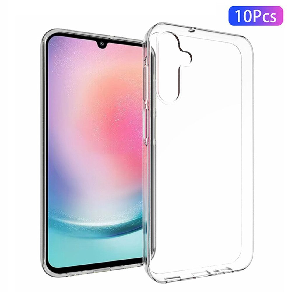 10Pcs / Pack For Samsung Galaxy A15 4G Clear Case Inner Watermark-Free Texture TPU Cover