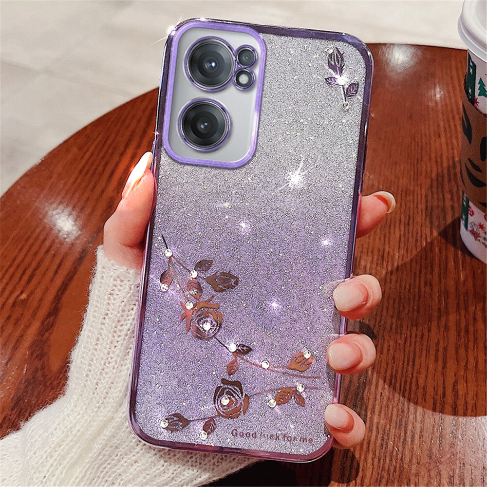 KADEM För OnePlus Nord CE 2 5G Skal Anti-rep Mobilskal Blomdekor mobilskydd