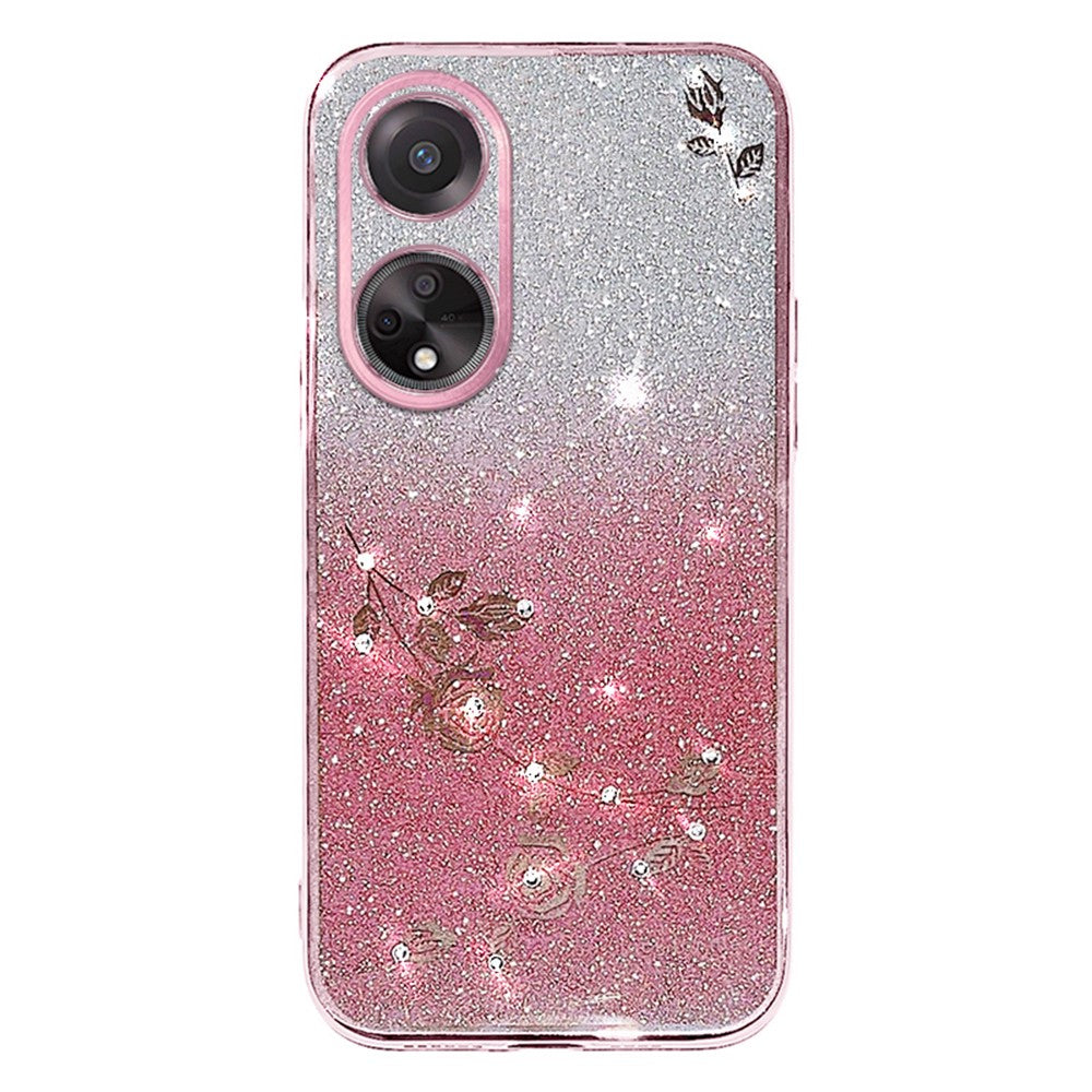 KADEM For Oppo A78 4G Case Mobile Phone Cover Rhinestone Flower Decor Phone Shell