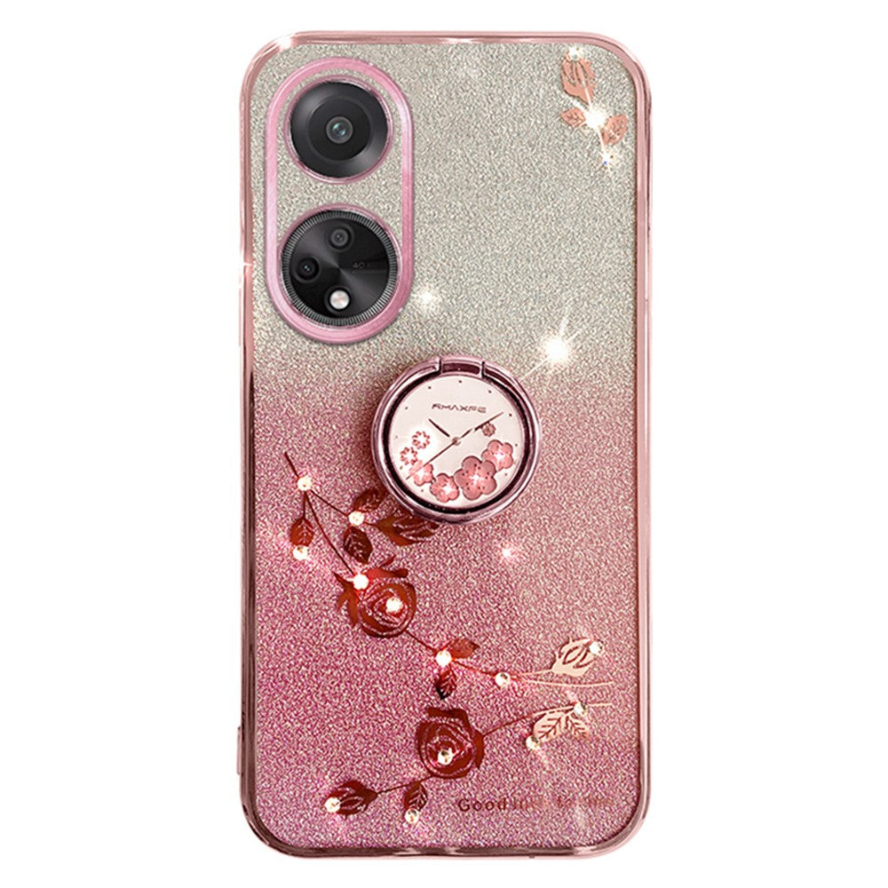 KADEM För Oppo A58 4G mobilfodral Glitterring Stöd TPU mobilskal