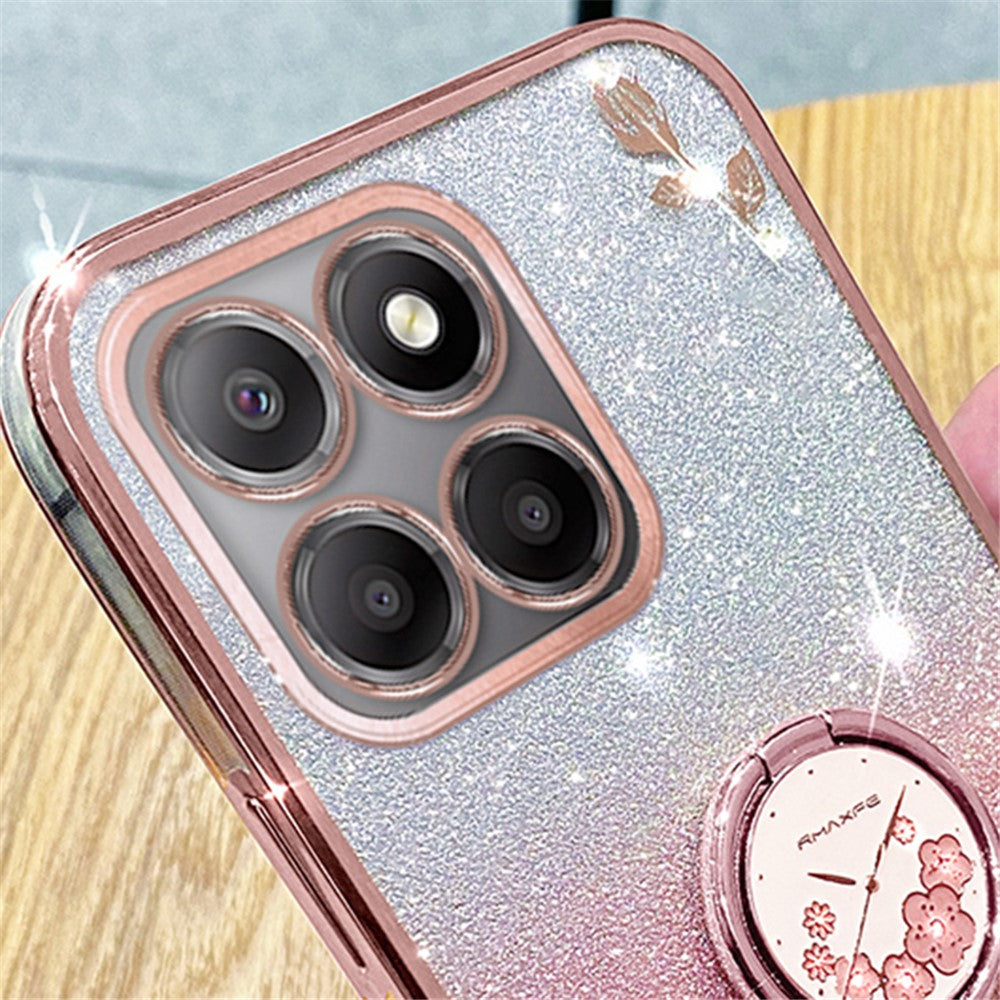 KADEM For Honor X6a 4G Etui Ringholder TPU Telefoncover Kickstand Telefonbeskyttelse