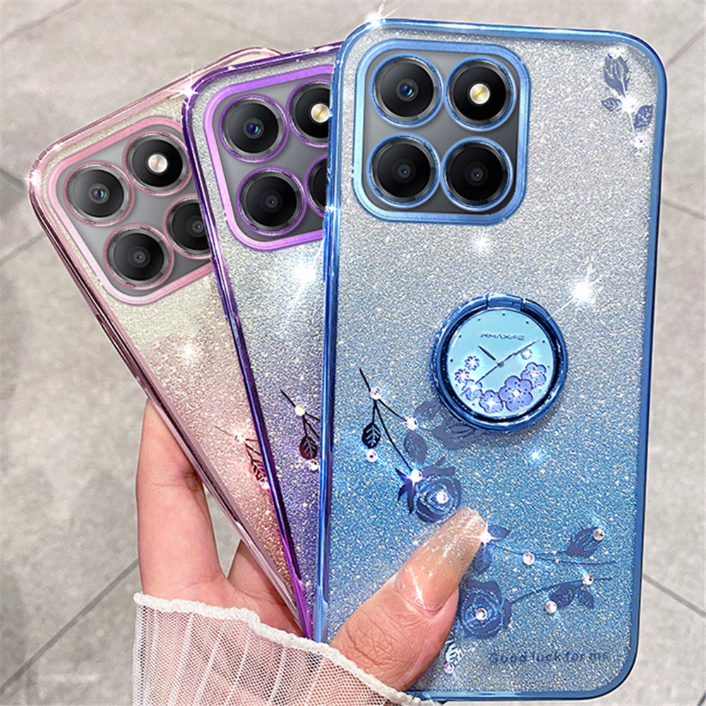KADEM For Honor X6a 4G Etui Ringholder TPU Telefoncover Kickstand Telefonbeskyttelse
