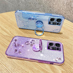 KADEM För Oppo Reno7 4G / F21 Pro 4G / F21s Pro 4G / Reno8 4G Fodral Kickstand TPU Glitter mobilskydd