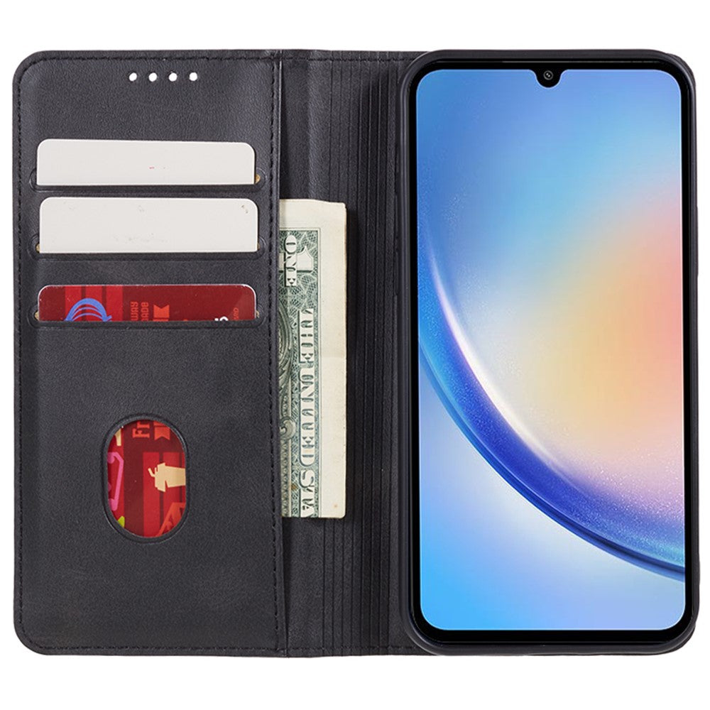 Til Samsung Galaxy A15 5G Cover Læderpung Magnetisk Automatisk Lukning Telefoncover