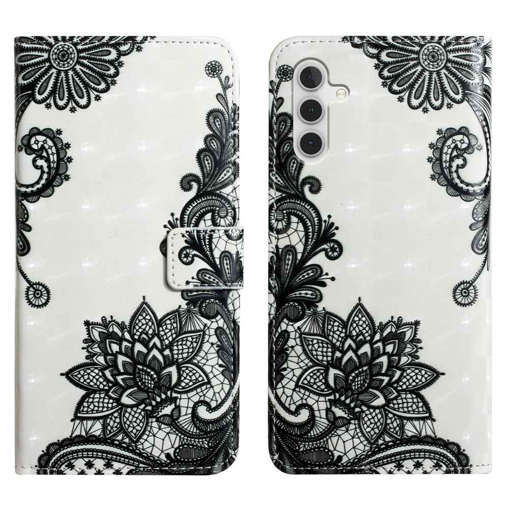 For Samsung Galaxy S23 FE Case 3D Pattern Leather Flip Phone Cover