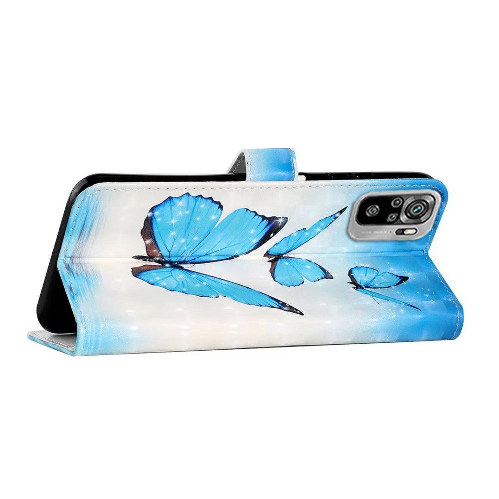 For Xiaomi Redmi Note 10 4G / Note 10S 4G / Poco M5s 4G Case 3D Pattern Flip Phone Cover