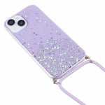 AW Series for iPhone 15 Case Sparkle Epoxy TPU Phone Cover with Lanyard