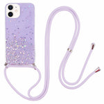 AW Series for iPhone 12 Pro / 12 Case Sparkle Epoxy TPU Phone Shell with Lanyard