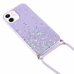 AW Series for iPhone 12 Pro / 12 Case Sparkle Epoxy TPU Phone Shell with Lanyard