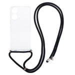 For Oppo A58 5G / A78 5G Case Transparent Flexible TPU Phone Cover with Lanyard