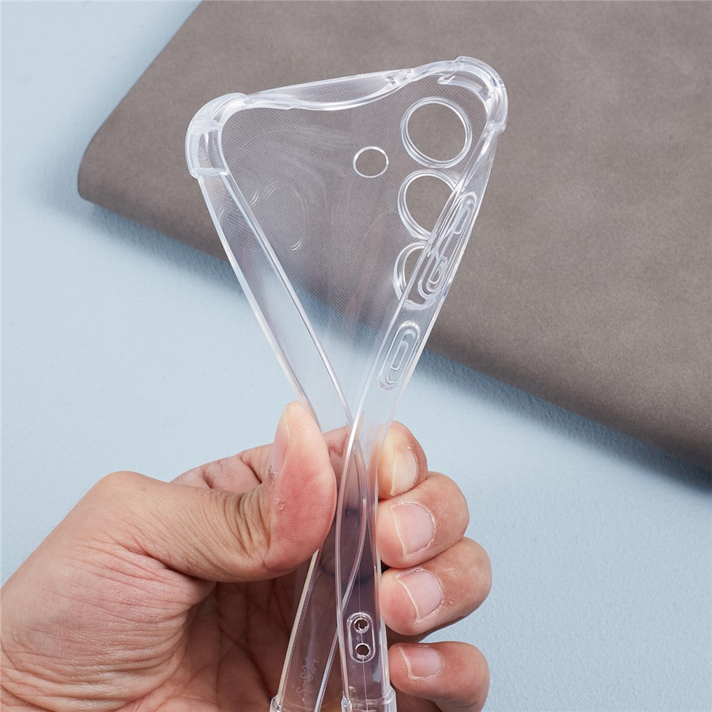 For Samsung Galaxy S24 Case Precise Cutout Transparent Phone Cover with Lanyard