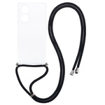 For Oppo A58 4G Case Precise Cutout Soft TPU Clear Phone Cover with Lanyard