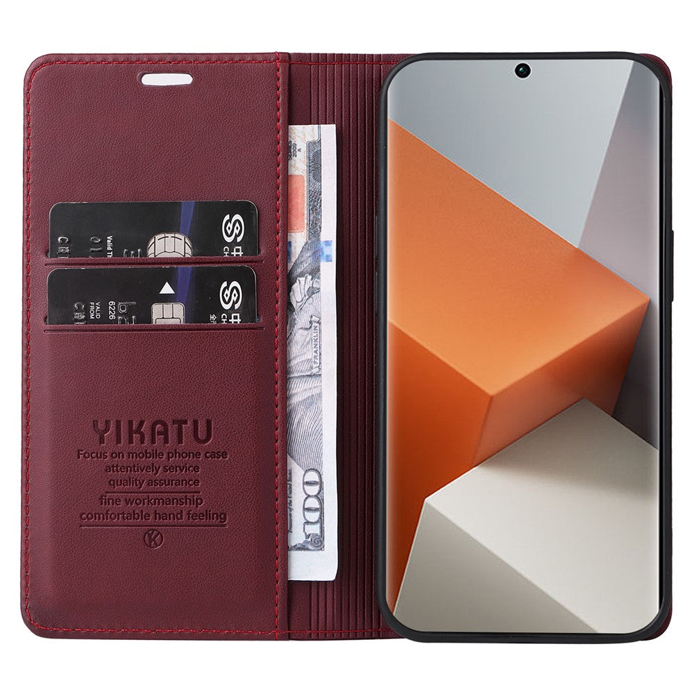 YIKATU YK-001 För Xiaomi Redmi Note 13 Pro+ 5G Skal Magnetiskt Läderfodral mobilskydd