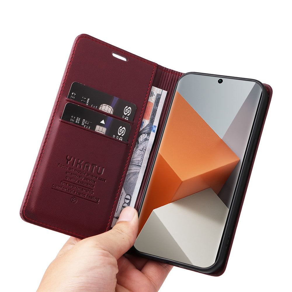 YIKATU YK-001 För Xiaomi Redmi Note 13 Pro+ 5G Skal Magnetiskt Läderfodral mobilskydd