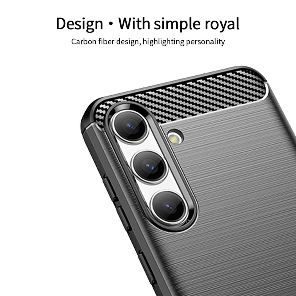 MOFI JK TPU Series-1 För Samsung Galaxy S24 Slim-Fit Skal Med Kolfiberstruktur TPU Mobilskal