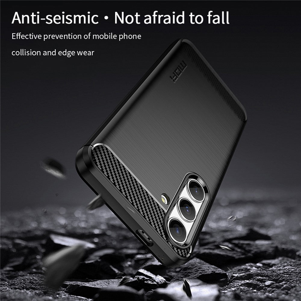 MOFI JK TPU Series-1 För Samsung Galaxy S24 Slim-Fit Skal Med Kolfiberstruktur TPU Mobilskal
