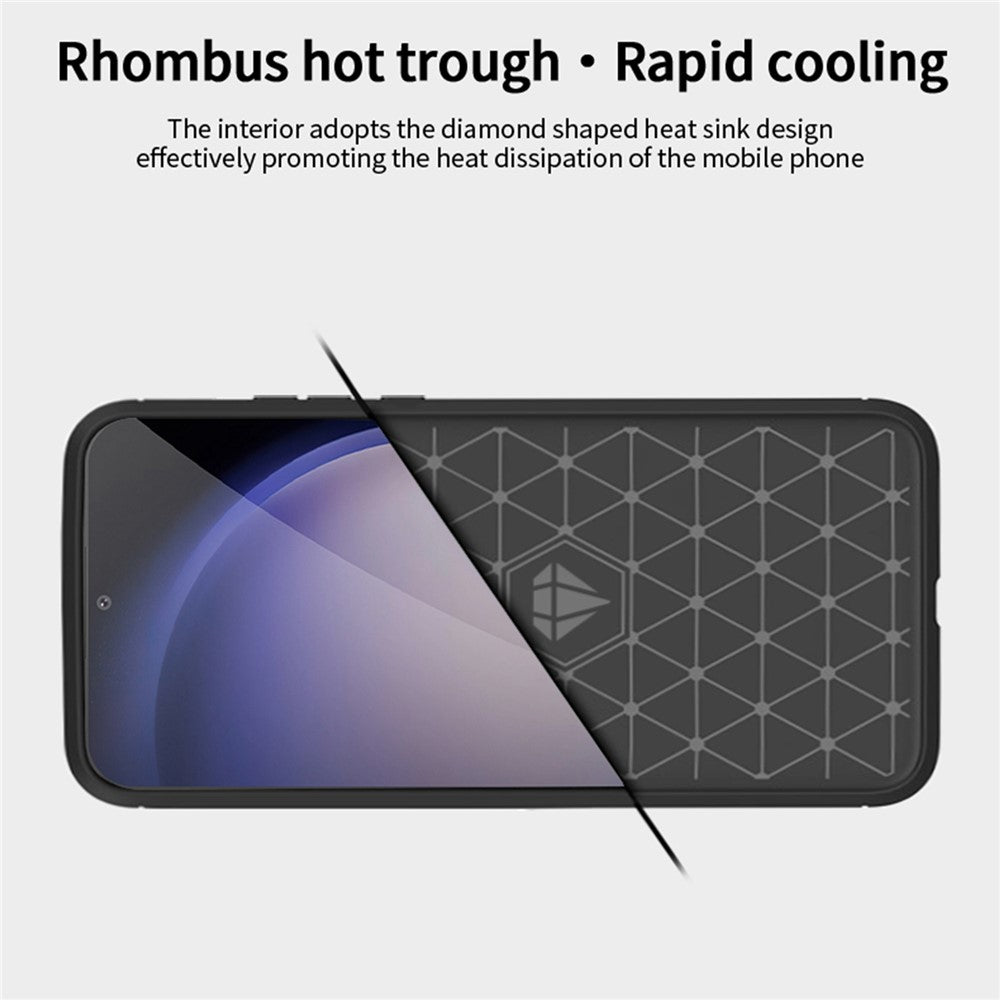 MOFI JK TPU Series-1 För Samsung Galaxy S24 Slim-Fit Skal Med Kolfiberstruktur TPU Mobilskal