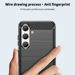 MOFI JK TPU Series-1 För Samsung Galaxy S24 Slim-Fit Skal Med Kolfiberstruktur TPU Mobilskal