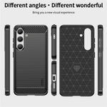 MOFI JK TPU Series-1 För Samsung Galaxy S24 Slim-Fit Skal Med Kolfiberstruktur TPU Mobilskal