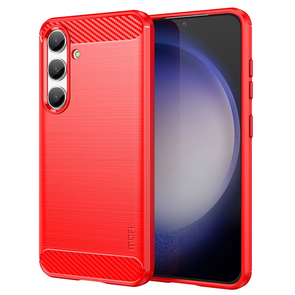 MOFI JK TPU Series-1 För Samsung Galaxy S24 Slim-Fit Skal Med Kolfiberstruktur TPU Mobilskal